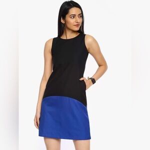 Ombre Lane L dress black blue navy sleeveless sheath